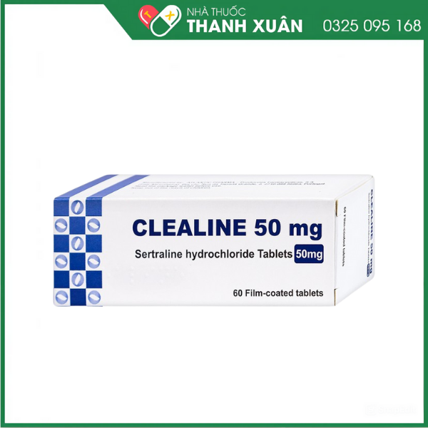 Clealine 50 trị triệu chứng trầm cảm (6 vỉ x 10 viên)
